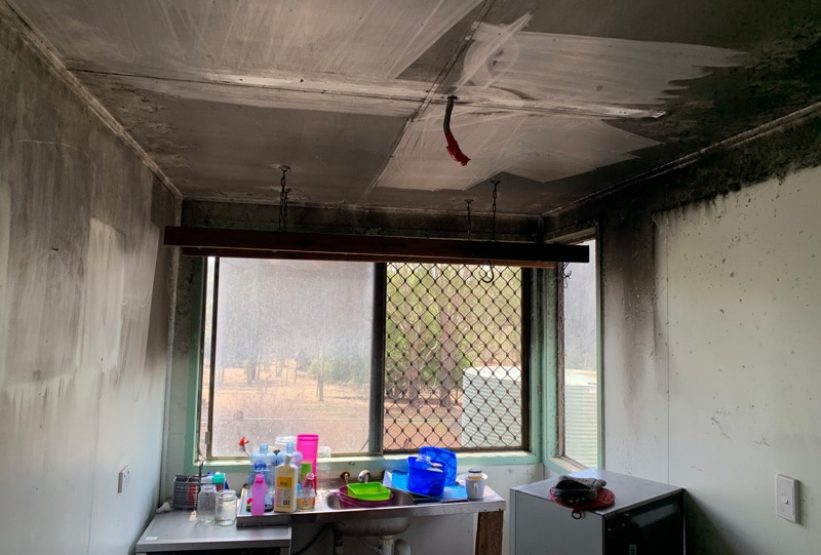 Unfurnished kitchen with new fire alarm — Restore All QLD In Kingaroy, QLD