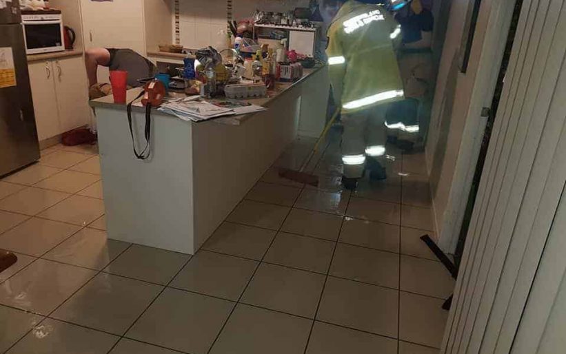 Kitchen being cleaned from damage — Restore All QLD In Kingaroy, QLD
